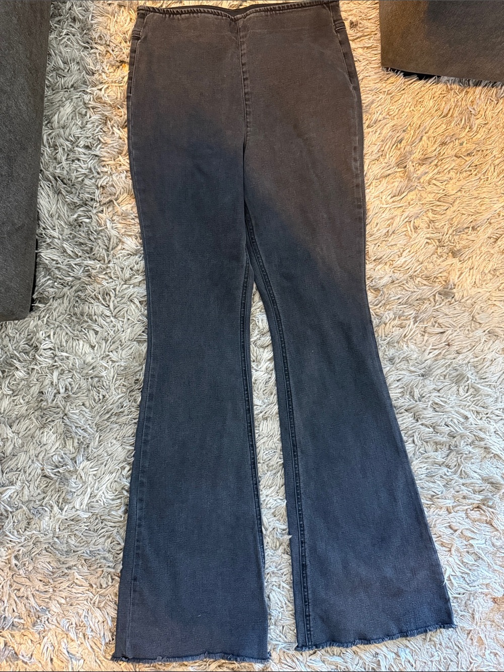 Knox Rose Charcoal Flare Jeans